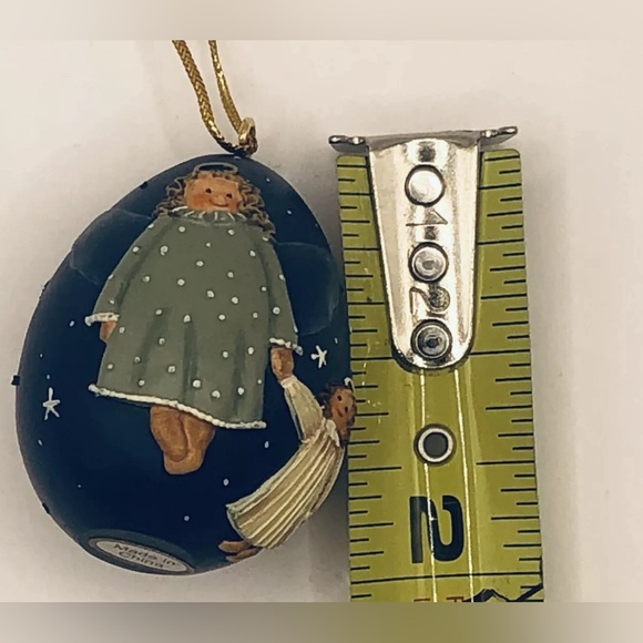 Rare Limited Edition Catherine Applewood Miniature Gourd Ornament Two Angels - Picture 2 of 4